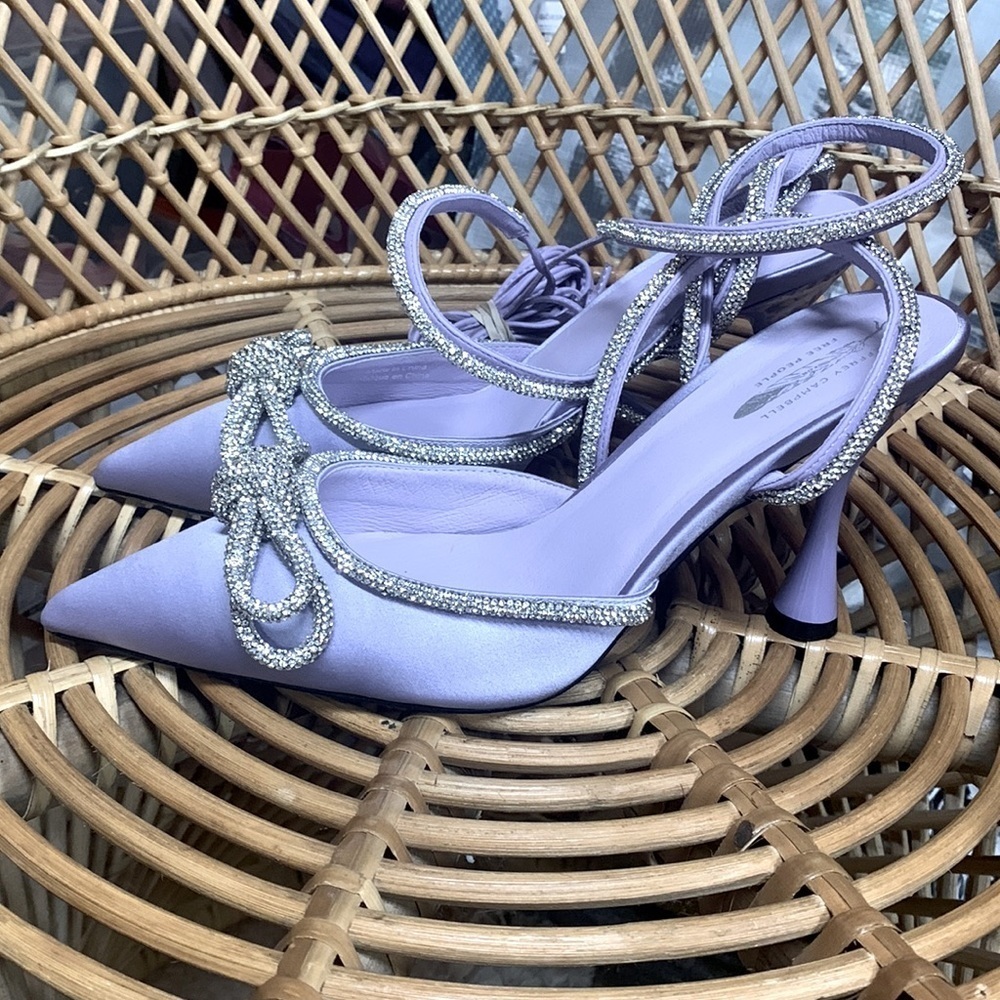 Jeffrey Campbell Juliet  lilac lace up heels size 8.5 new without box - Picture 2 of 10